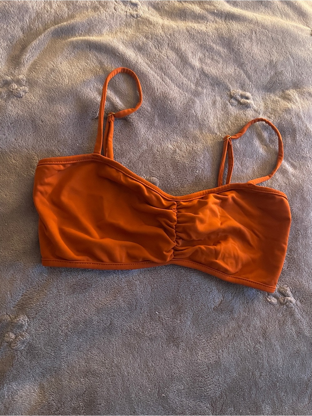 Lulus Orange Ruched Bralette Bikini
